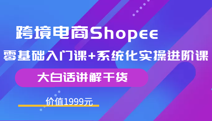小鸿老师跨境电商Shopee零基础入门课+系统化实操进阶课，大白话讲解干货插图
