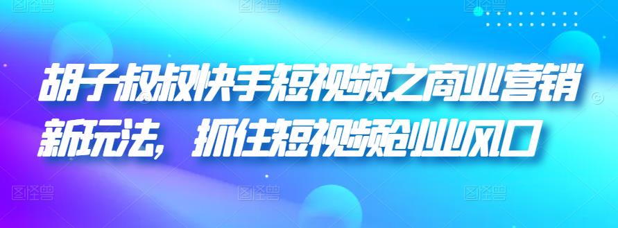图片[1]-快手短视频之商业营销新玩法，抓住短视频创业风口-阿灿说钱