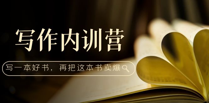 图片[1]-写作内训营：百万级大佬教你如何写一本好书，再把这本书卖爆！-阿灿说钱