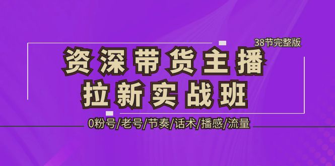 图片[1]-资深·带货主播拉新实战班，0粉号/老号/节奏/话术/播感/流量-38节完整版-阿灿说钱