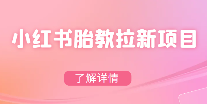 小红书胎教网盘拉新项目，可在私域变现两次（作品制作教程+素材）插图